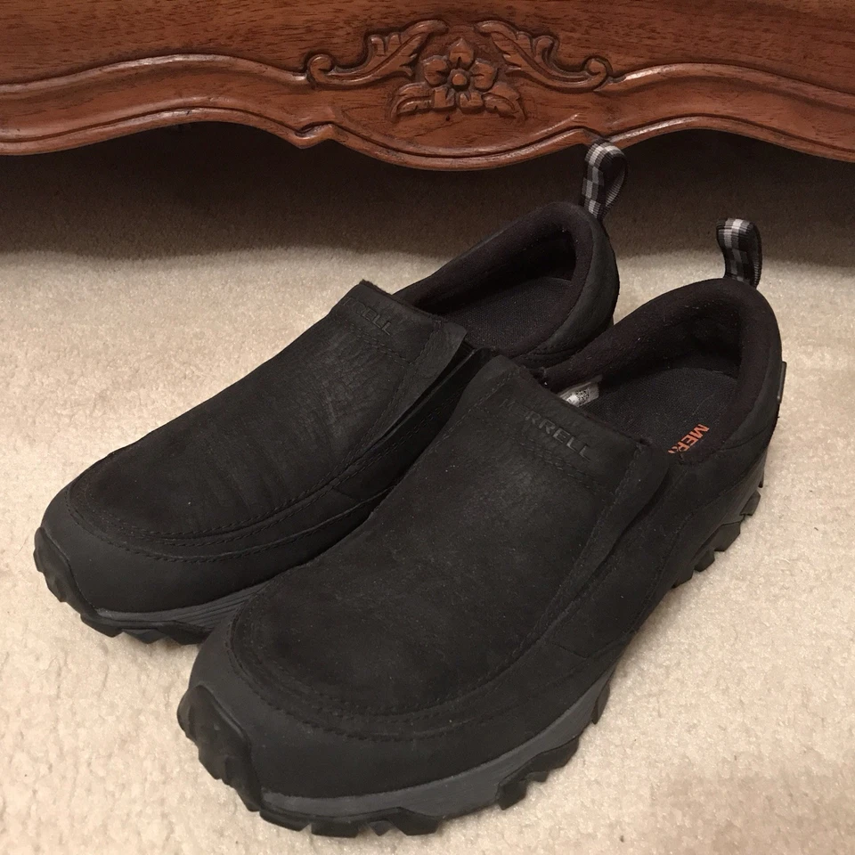 Mocasines sin cordones Merrell Coldpack Ice+ Moc Vibram impermeables negros para hombre talla 12 Foto 2 de 4