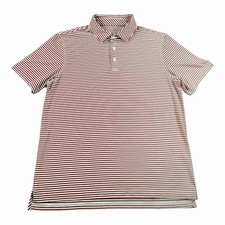 Vineyard Vines Performance Polo Shirt Men  s Medium Red White Striped Golf