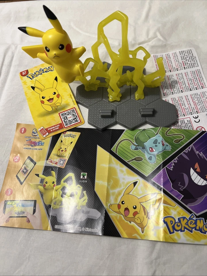 FIGURINE POKÉMON MAXI KINDER - OFFICIEL NINTENDO PIKACHU ANNÉE : 2022 - COMPLET - Photo 2/4