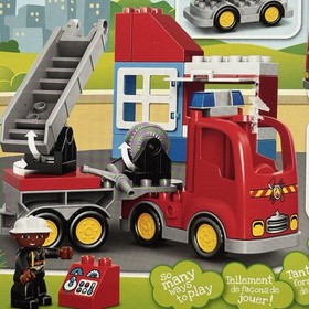 LEGO Duplo: Fire Truck Camion Pompieri, Retired Preschool Building Toy 10592