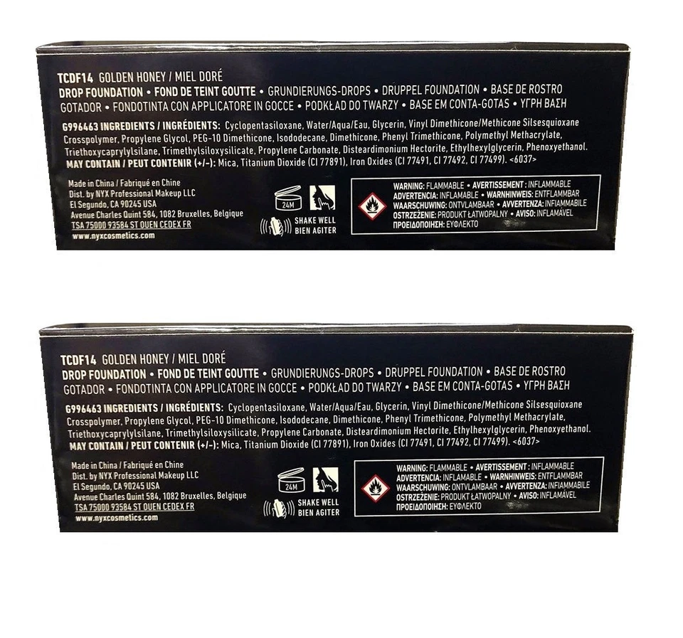 Pack of 2 NYX Total Control Drop Foundation, Golden Honey # TCDF14 - Image 3 of 4