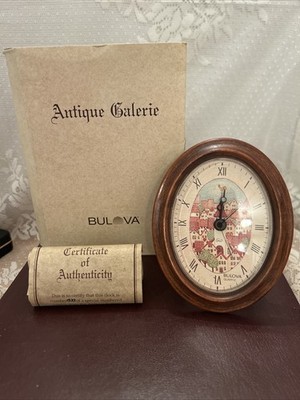Antique Galerie Bulova Table Top Clock~No 1933~Gisela Werner~NIB