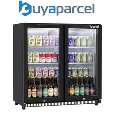 Baridi DH272 Hinged Double Door, Back Bar Drinks Fridge/Cooler, 190L Capacity