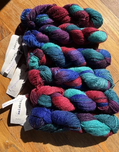 Malabrigo Silky Merino Yarn ~ Lot of 6 Hanks ~ #475 Marrueeos ~ Silk / Merino - product listing photo