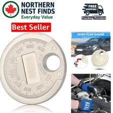 Easy-Read Wire Spark Plug Gap Gauge in Silver - Durable & Lightweight Design