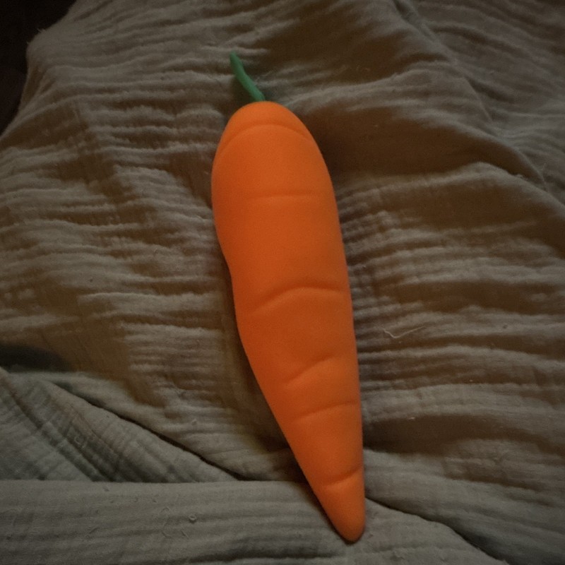 Carrot Shape Squeeze Stress Reliever Toy slightly used 