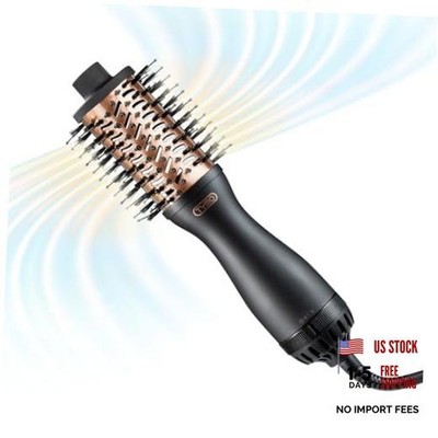 2.0 Hair Blow Dryer Brush - Blowout Hot Air Brush, One Step Volumizer, Black