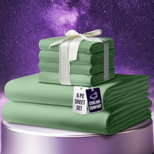 100 Organic Viscose Derived from Bamboo Sheets King Size 6Pcs, Ultra Soft