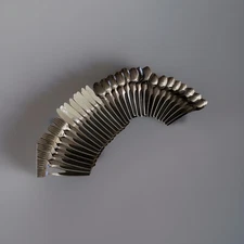 32 Pc Mar-Crest Ebony Elegance Stainless Steel Flatware Black Handle Mid Century