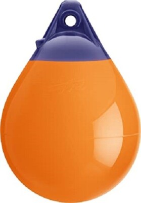 Polyform A Serie Bootsanlegeboje/Kotflügel A1 380 mm (L) x 295 mm (D) in ORANGE