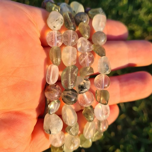 Prehnite, Peridot & Phantom Quartz Healing Bracelet - Picture 5 of 9