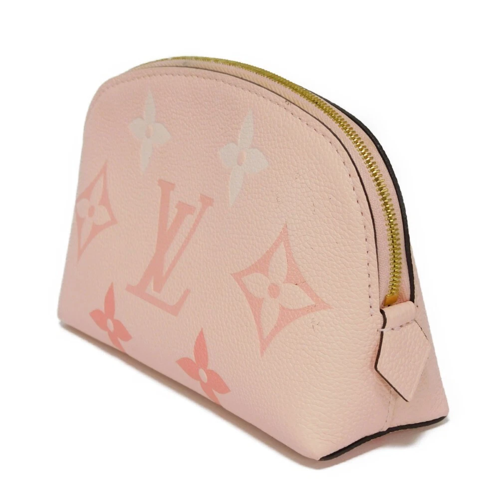 AUTHENTIC LOUIS VUITTON Pochette Cosmetic M80502 Pouch LV logo pink  Monogr... | eBay