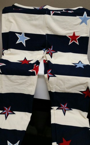 Lularoe Americana 2017 OS leggings Stripes Stars Major Unicorn!! NWOT Nautical - Picture 4 of 5