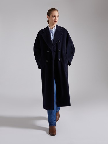 Max Mara Icon 101801 Madame Coat- Navy 