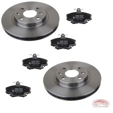 Renault Clio 2 II Bremsen Set 2 Bremsscheiben 4 Beläge vorne 