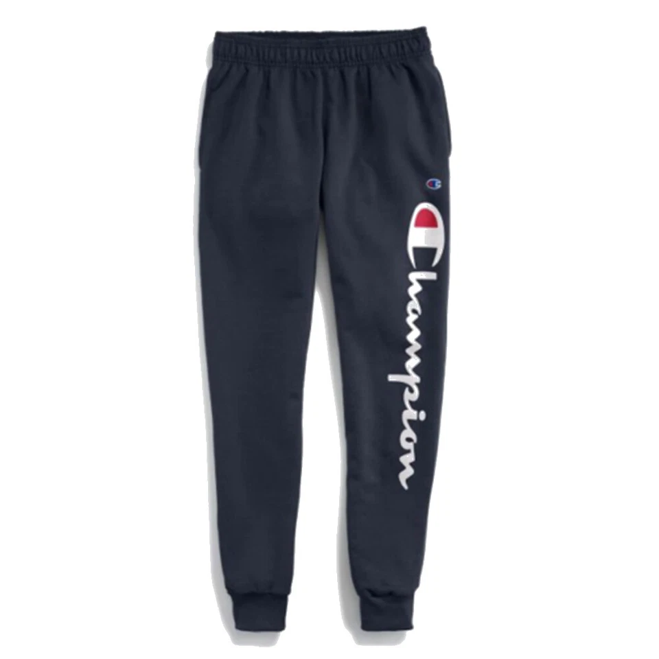 Pantalones deportivos Champion para hombre GP08H Script y logotipo C Powerblend azul marino S