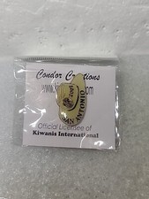 Kiwanis International San Antonio 2007 Convention Cowboy Hat White Enamel Pin