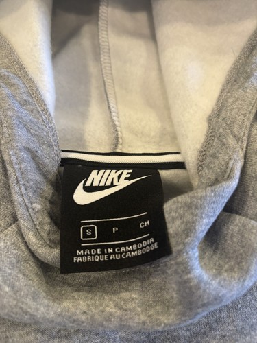 Nike Air Youth Fleece Short-Sleeve Hoodie, Size Small, Grey 939634-063 - Picture 7 of 12