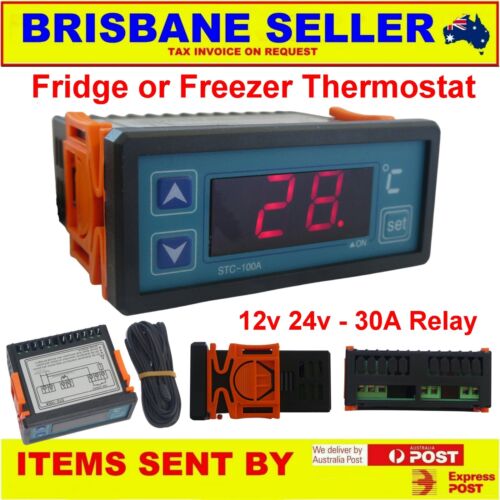 12v Fridge Controller Digital Cool Room Thermostat Temperature 30A Relay Car - Picture 1 of 8