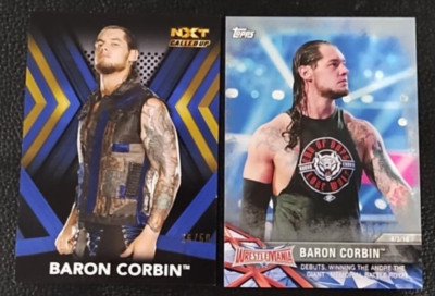 2017 WWE Topps Baron Corbin Wrestlemania Silver 06/25+NXT Called Up 26/50 Blue