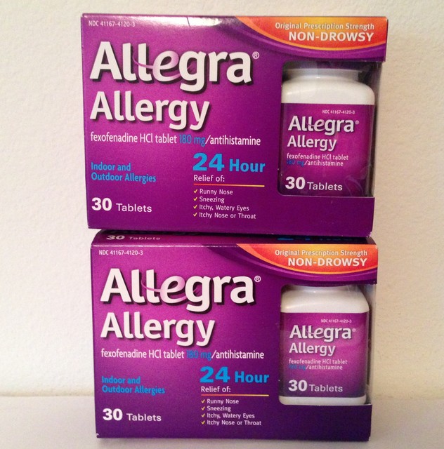 ALLEGRA ALLERGY 24HR NDrowsy 2 Boxes of 30 TABLETS Antihistamine Exp8