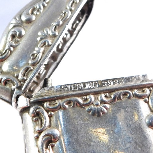 STERLING SILVER MATCHSAFE VESTA WEBSTER ORNATE - Picture 8 of 10