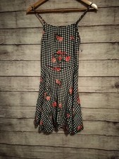 Forever 21 Small Plaid Floral Backless Dress