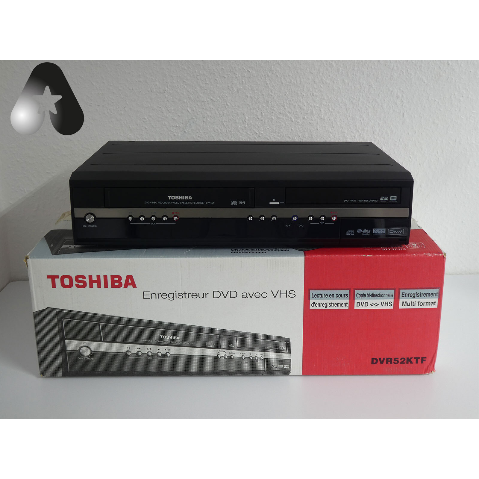 Toshiba DVR52 VHS / DVD Recorder VCR Kombigerät HiFiStereo 6 Kopf NEU