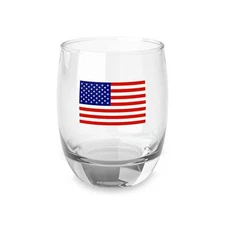 American Flag Whiskey Glass