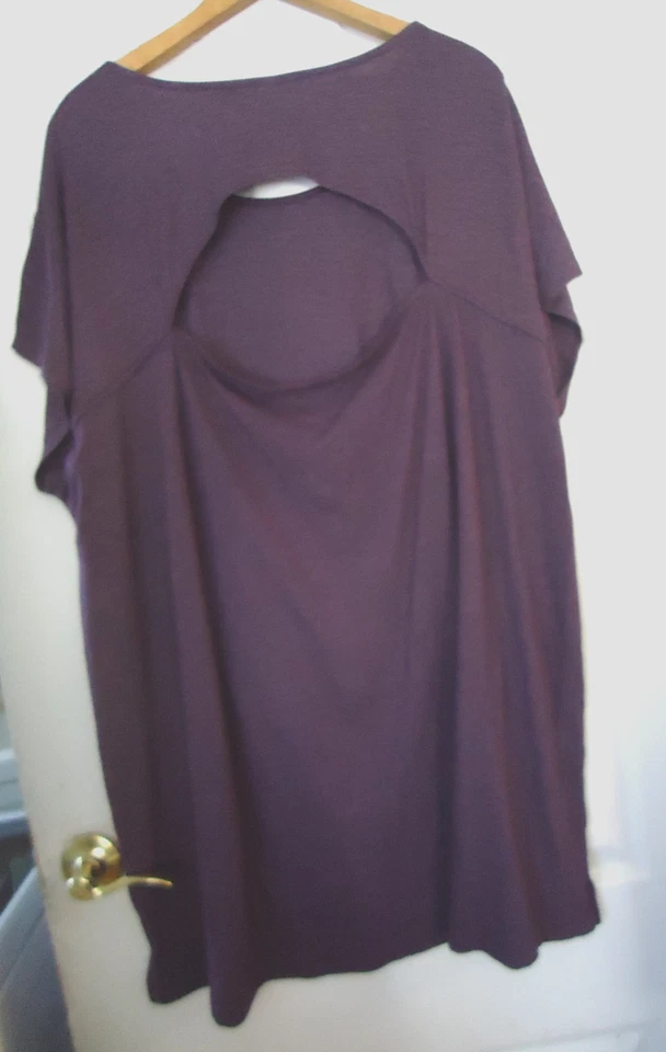 CAMISA DE DORMIR AVENUE CACIQUE 22/24 3X DORMIR TODO EL DÍA HASTA CABERNET PÚRPURA NUEVA CON ETIQUETAS LINDA Foto 4 de 4