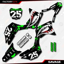 Black Green Crf125 Savage Racing Graphics kit fits Honda 2019-2025 decal CRF 125