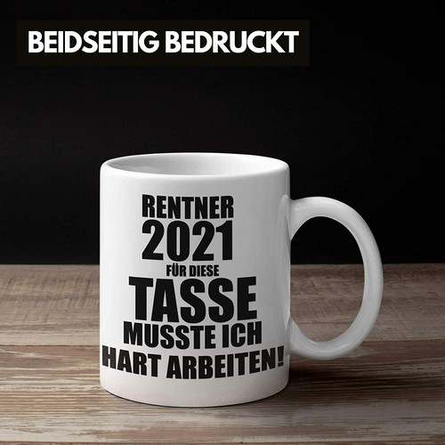 WIENS3D Rentnerin 2025 Tasse – Mit Spruch, 330 Ml, Weiß, Aus Keramik, Spülmaschinenfest, Als Abschiedsgeschenk Für Kolleginnen