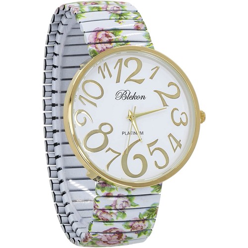 Blekon Damen-Armbanduhr XL 41mm Floral, Stretchband - Bild 12 von 39