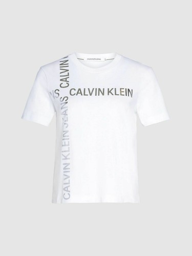 MAGLIA T SHIRT DONNA CALVIN KLEIN JEANS J20J214236 YAF COTONE ORIGINALE PE  2021 | eBay