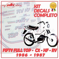 Kit adesivi decals completo Malaguti FIFTY TOP colore BIANCO 1986 - 1987 AD16