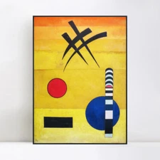 Framed Canvas Giclee Print Series#180 1925 by Wassily Kandinsky 24"x32"