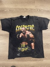 Vintage 1998 WCW Men's Large Black Goldberg "Fear The Spear " T-Shirt