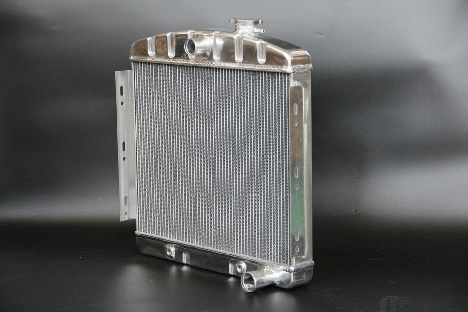 KKS STAMPED 3 Row Aluminum Radiator Fit 1955 56 1957 Chevy Bel Air Del Ray 6 CYL Foto 4 de 4