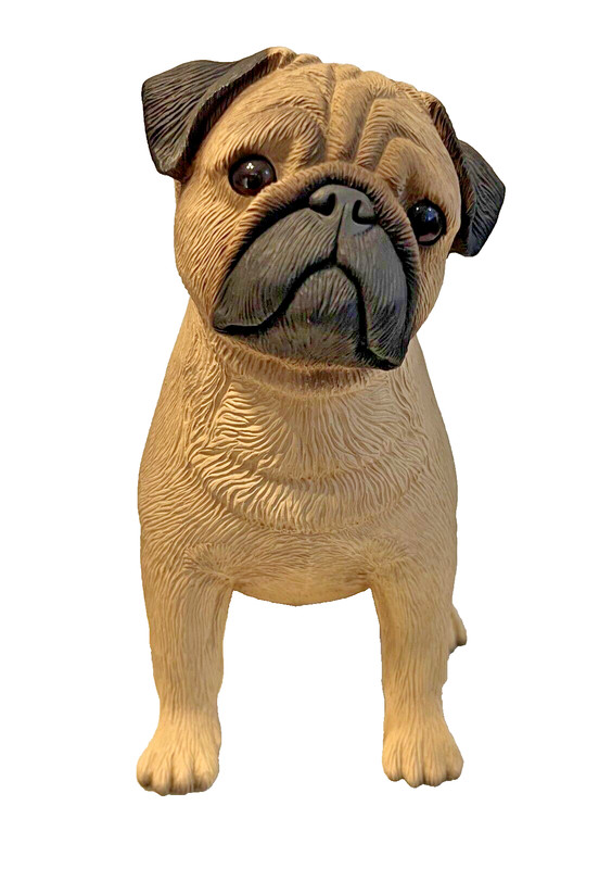 Sitting Pug Figurine By K-9 Kreations Collections - NWT - Exceptionally Detailed