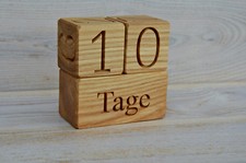 Wood Baby Age Blocks German Baby Shower Birthday Gift Photo Prop Maternity Block
