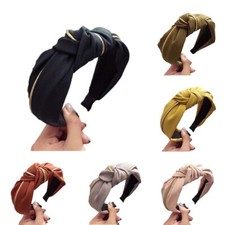 Twist Cross Hoop Headwear AU Headband Women Band Hairband Bow Knot Wide Hair Tie