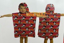 Mickey Mouse Peeking Hooded Poncho Towel for Bath Beach Pool By Disney