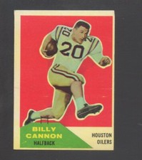 1960 Fleer Football Card #66 Billy Cannon-Houston Oilers-Oakland Raiders-Ex-Mint