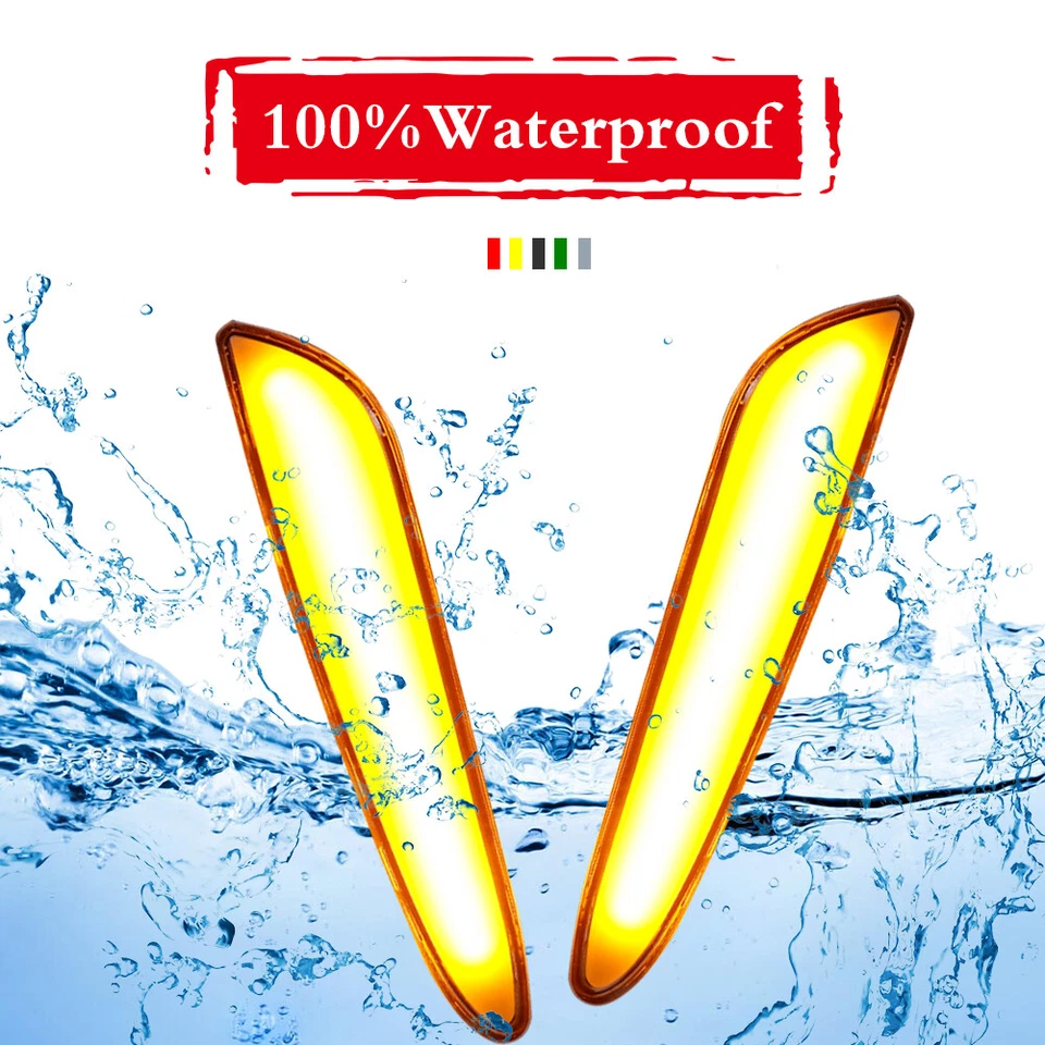 2x Luces de señalización LED frontales ámbar con lente transparente para Benz E320 E350 E500 E55 AMG Foto 4 de 4