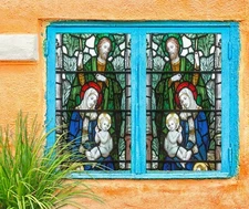 3D White Baby A908 Window Film Print Sticker Cling Stained Glass UV Zoe