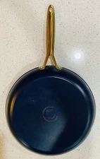 GreenPan 12" Open Frypan Nonstick Navy Blue & Gold Light Scratches On Bottom