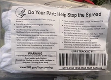 NEW UNOPENED Hanes Washable Wicking Cotton Face Mask White 86 Packs *READ DESC*