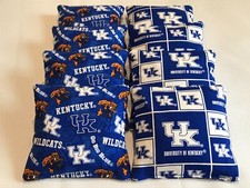 UNIVERSITY OF KENTUCKY CORNHOLE BEAN BAGS SET OF 8 WILDCATS BAGGO TAILGATE