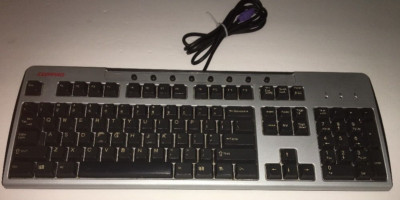 Computer Tastatur Compaq Multimedia PS2 Silber/Schwarz PS/2 8 Hotkeys KB-0133