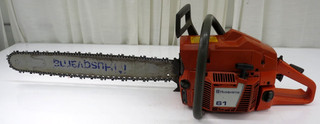 Husqvarna 61 Gas Powered Chainsaw W/24" Bar & Chain Parts/Repair